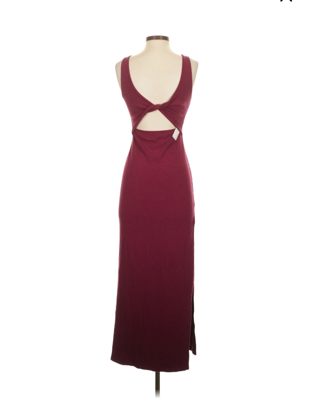 l*space Burgundy Twist-Front Maxi Dress